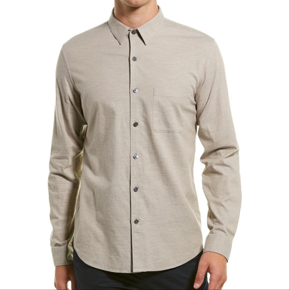 Theory Rammy Flannel Button Down Cotton Shirt